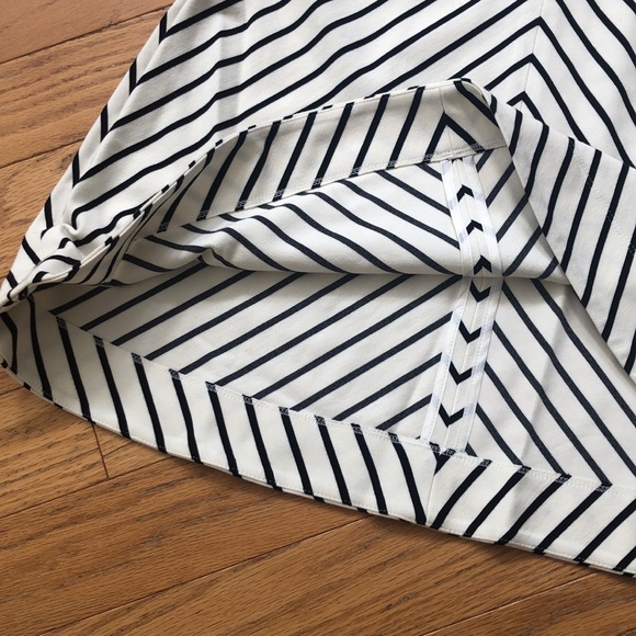 Banana Republic Mad Men Black & White Diagonal Stripe Dress - Excellent! 6 - Picture 8 of 14